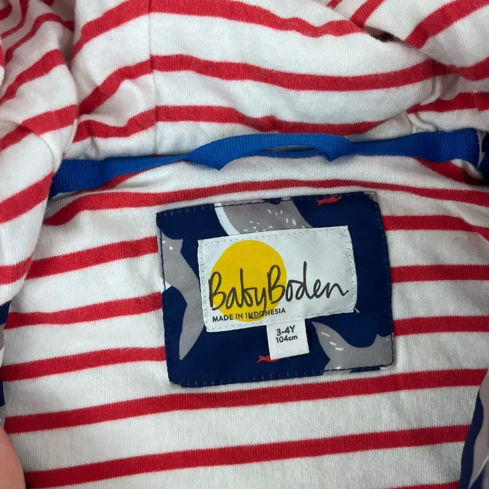 Mini Baby Boden Navy Blue Shark Jacket 3-4